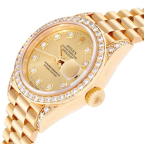 rolex with diamonds women's|rolex diamond watches for women.